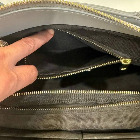 Stella Bianca Blue Gray Genuine leather woven bag | Satchel style | Crossbody - Picture 8 of 16